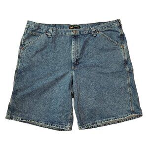 Lee Mens Denim Carpenter Shorts Size 46 Blue High Rise Medium Wash Tool Pockets